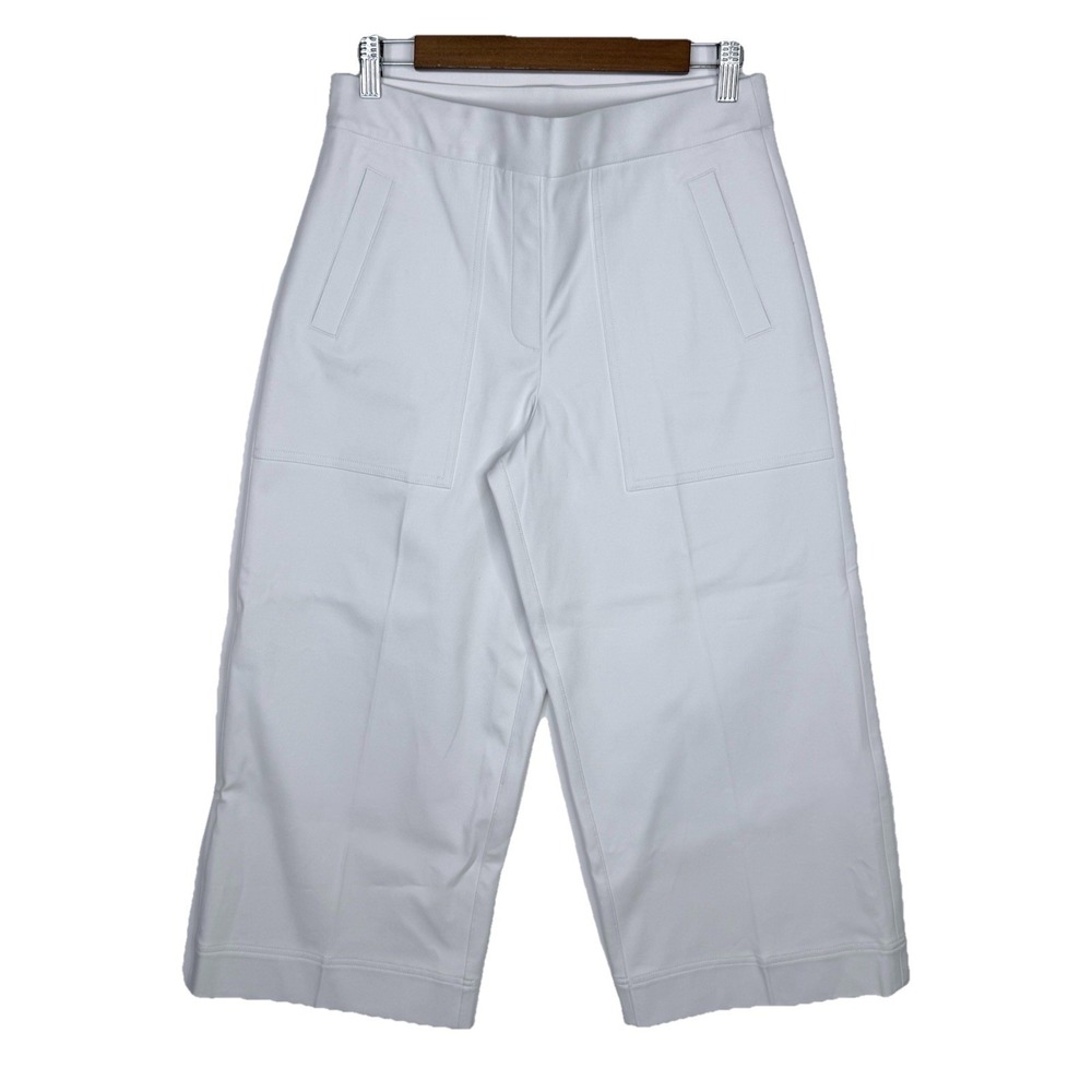 SPANX Cropped Wide Leg in White Pull-on Shaping Pants Size Medium 20479Q